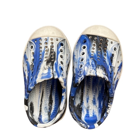 Blue Marble Tie Dye Baby/ Toddler Native Shoes Size C 4 - Picture 2 of 4